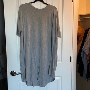 Vancouver-made eco friendly Tessa Hughes grey minimalist dress
